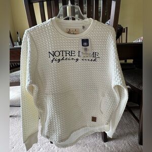 Pressbox Women's Ivory Bubble Knit Crew Pullover Sweatshirt